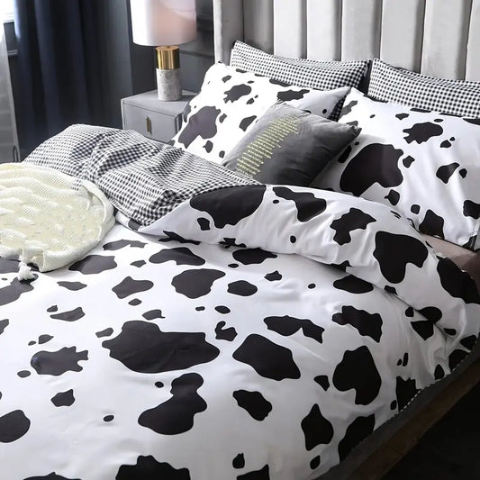 Brushed Milk Pattern Duvet Cover Set with Pillowcases