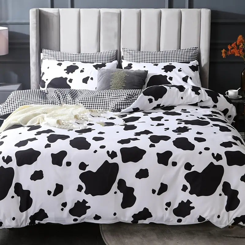 Brushed Milk Pattern Duvet Cover Set with Pillowcases