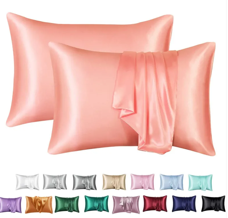 Silk-like Solid Color Pillowcase